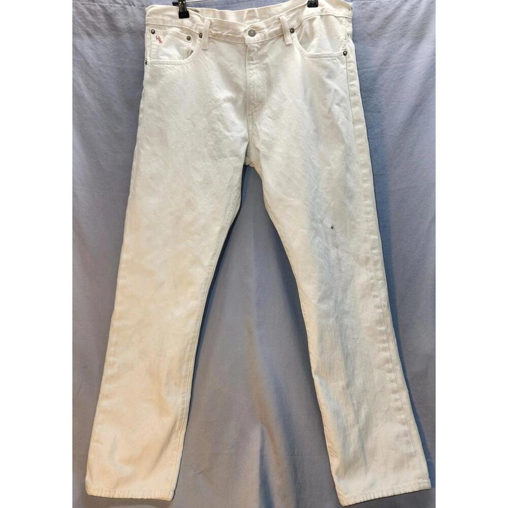 Polo Varick Slim Straight‎ White Jeans Size 36x32